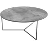 VENEZIA│Table basse Ø 90 x 38 cm│Piétement acier laqué noir mat │Coloris à choix