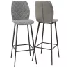 VEGAS EXPO │Tabouret H110 cm- Assise pivotante H75 cm│Gris clair