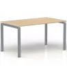 CONECT│Bureau droit L 140 x 80│Chêne naturel - Gris aluminium