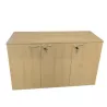 SANMA│Armoire L 120 cm - 3 portes │Chêne Clair / Gris aluminium