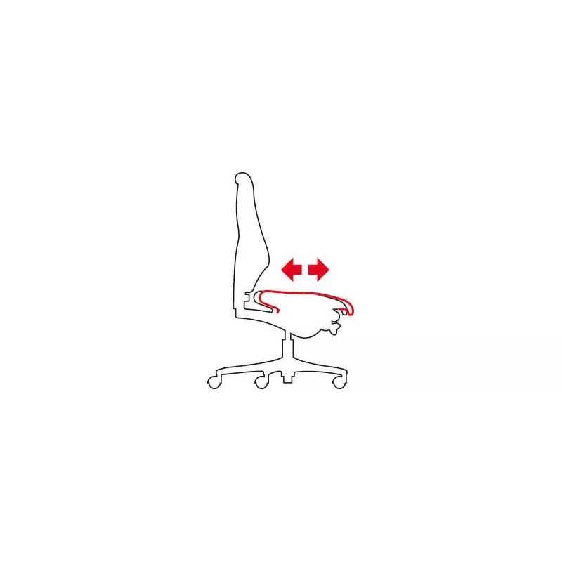 GIROFLEX®│Fauteuil modèle 64-3078│dossier bas│Tissu noir neuf