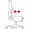 GIROFLEX®│Fauteuil modèle 64-3078│dossier bas│Tissu noir neuf