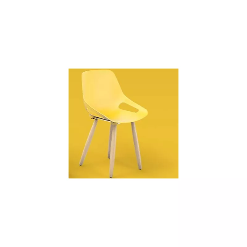 ROSALIE│Chaise 4 pieds bois hêtre│Assise PVC│Coloris à choix