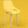ROSALIE│Chaise 4 pieds bois hêtre│Assise PVC│Coloris à choix