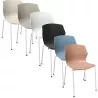 MY FRILL│Chaise Monocoque│4 pieds acier blanc│Coloris à choix