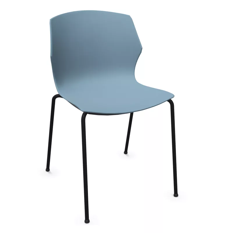 MY FRILL│Chaise Monocoque│4 pieds acier noir│Coloris à choix