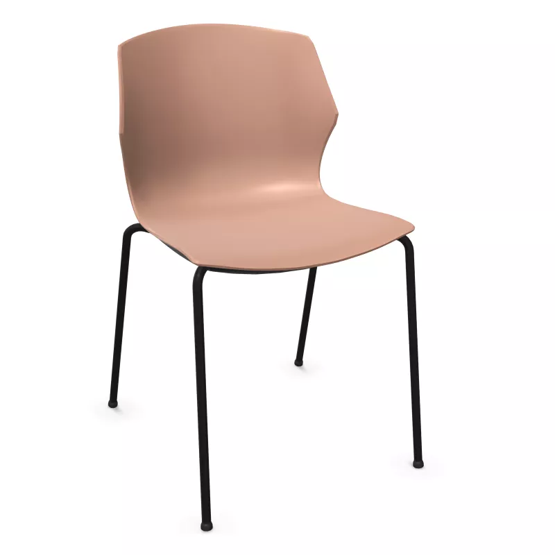 MY FRILL│Chaise Monocoque│4 pieds acier noir│Coloris à choix