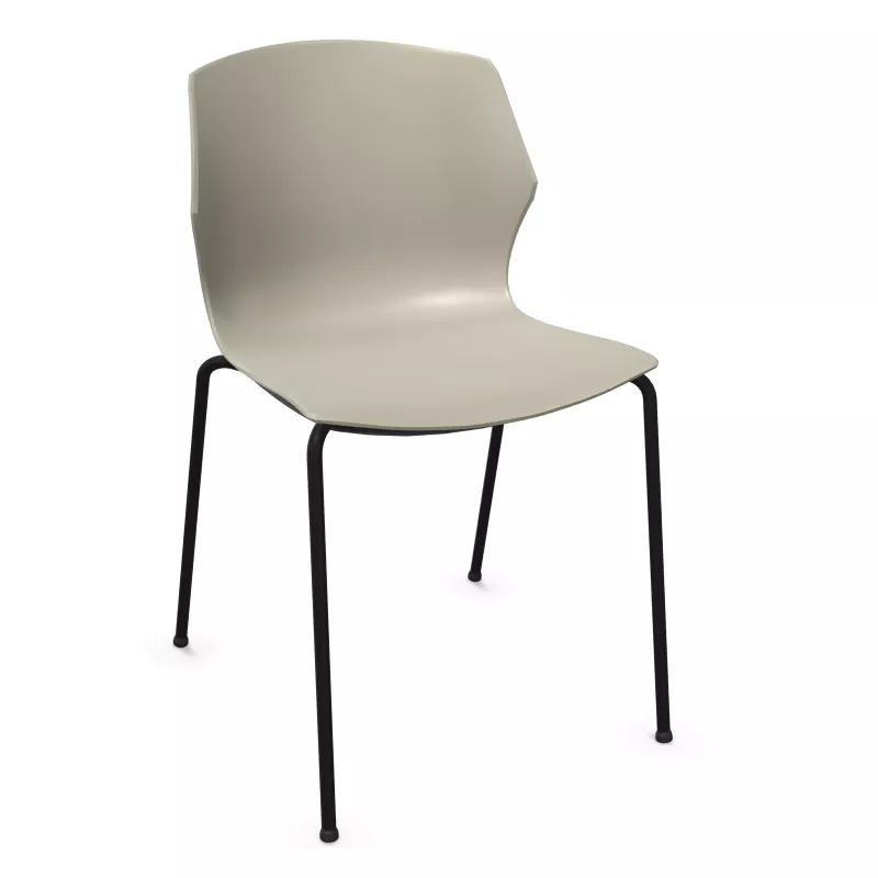 MY FRILL│Chaise Monocoque│4 pieds acier noir│Coloris à choix