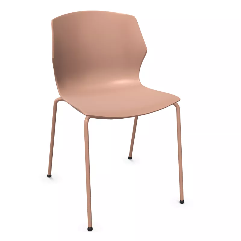 MY FRILL│Chaise Monocoque│4 pieds acier assortis à la coque│Coloris à choix