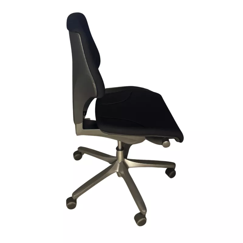 GIROFLEX®│Fauteuil modèle 64-3078│dossier bas│Tissu noir neuf
