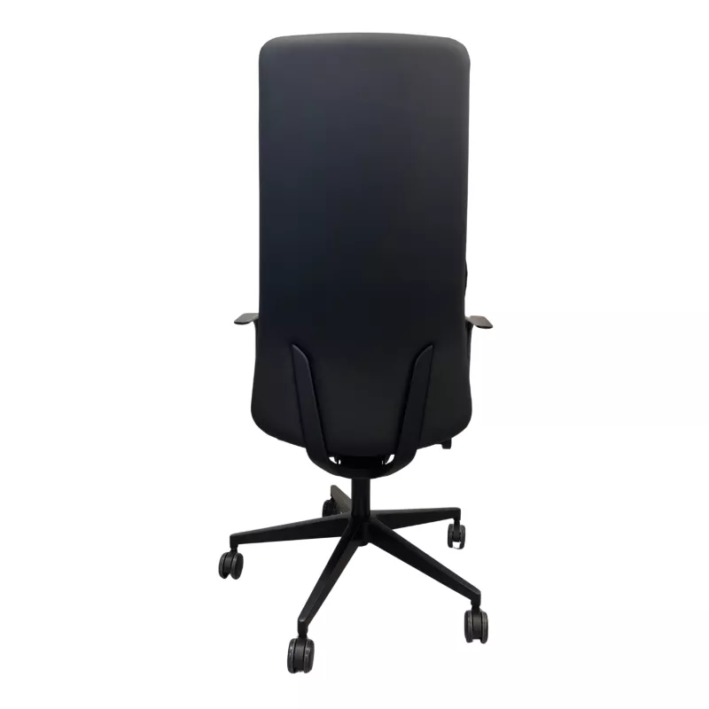 ALTURA EXPO│Fauteuil de direction cuir - Dossier Haut - têtière intégrée│Noir