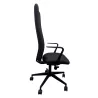ALTURA EXPO│Fauteuil de direction cuir - Dossier Haut - têtière intégrée│Noir