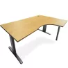 IDOL│Bureau retour à droite L160/80xP120/60│Chêne clair/Gris aluminium