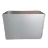 LO LISTA│Caisson sous bureau 9666 - 4 Tiroirs│Poignées carrées│Profondeur 80 cm│Gris aluminium
