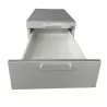 LO LISTA│Caisson sous bureau 9666 - 4 Tiroirs│Poignées carrées│Profondeur 80 cm│Gris aluminium