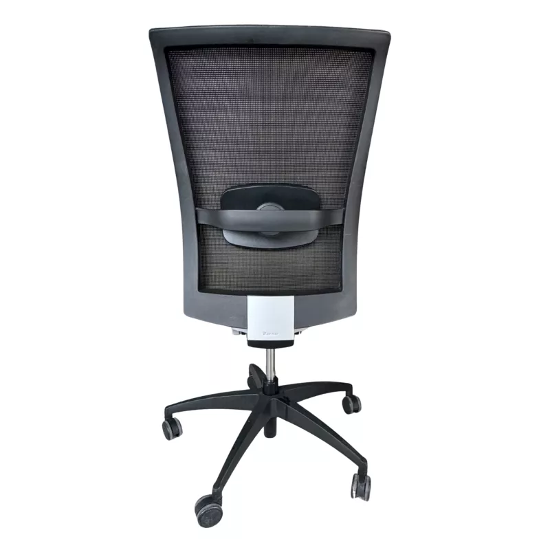 STEELCASE │Fauteuil de travail sans accoudoirs │Dossier résille noire │Placet tissu gris orage