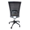 STEELCASE │Fauteuil de travail sans accoudoirs │Dossier résille noire │Placet tissu gris orage