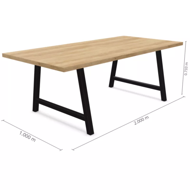 COHESION│Table Conférence L200xP100│38 mm│8-10 personnes
