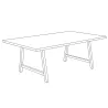 COHESION│Table Conférence L200xP120│38 mm│8-10 personnes