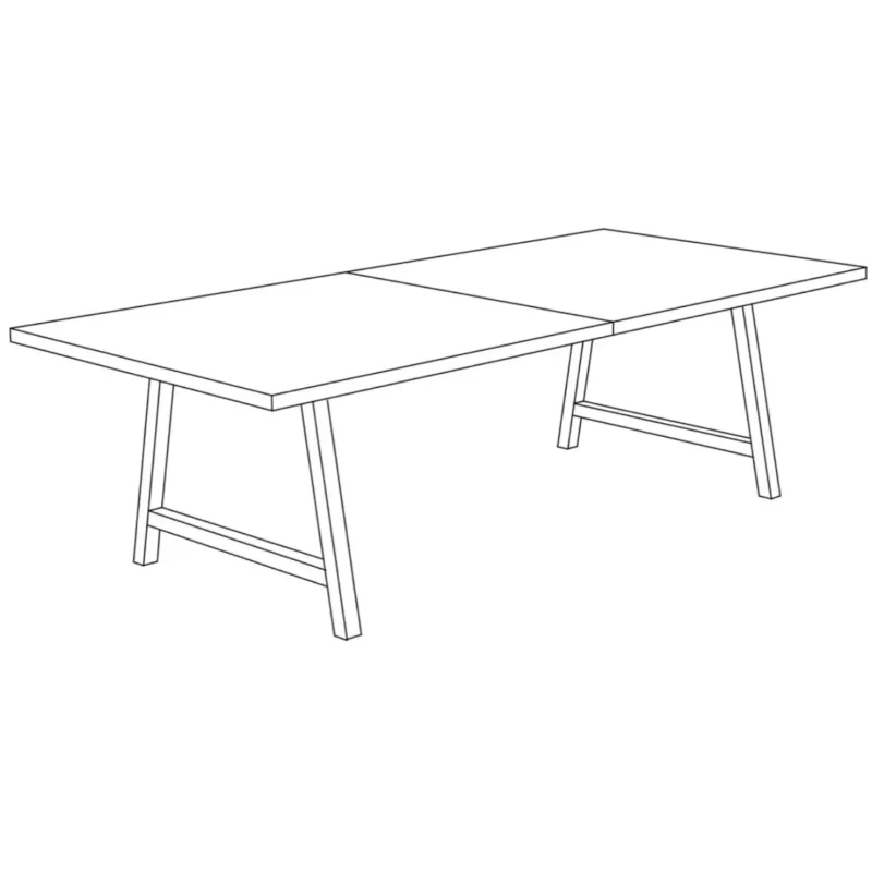 COHESION│Table Conférence L240xP120│38 mm│10-12 personnes