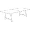 COHESION│Table Conférence L240xP120│38 mm│10-12 personnes