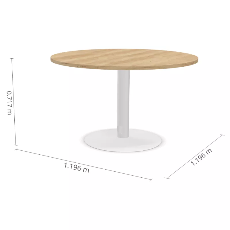 ENSEMBLE│Table ronde pied central│120 cm│ 4-5 personnes