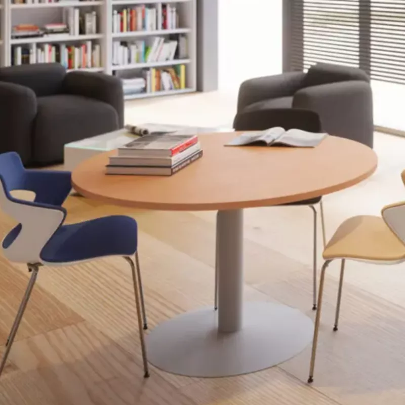 ENSEMBLE│Table ronde pied central│120 cm│ 4-5 personnes
