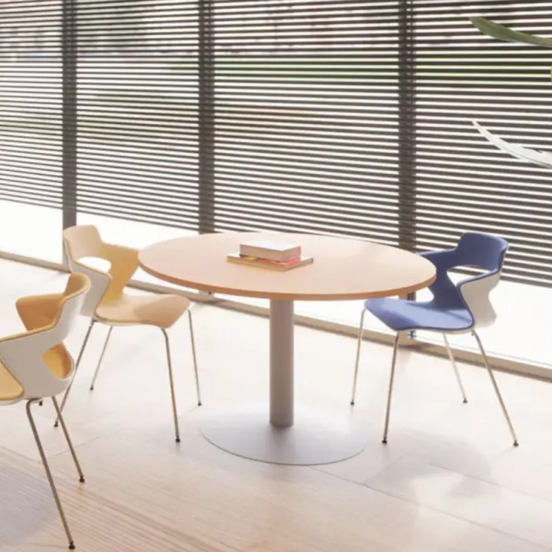 ENSEMBLE│Table ronde pied central│120 cm│ 4-5 personnes