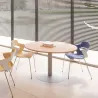 ENSEMBLE│Table ronde pied central│120 cm│ 4-5 personnes