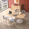 ENSEMBLE│Table tonneau│L200xP100│2 pieds│6-8 personnes