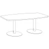ENSEMBLE│Table tonneau│L200xP100│2 pieds│6-8 personnes