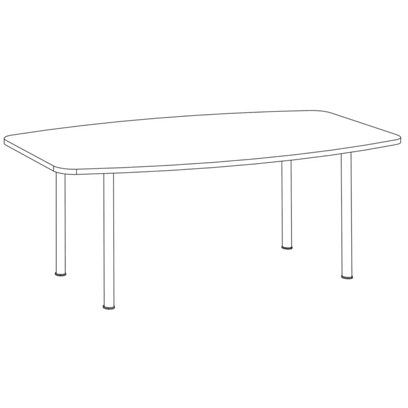 ENSEMBLE│Table tonneau│L200xP100│4 pieds│6-8 personnes