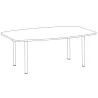 ENSEMBLE│Table tonneau│L200xP100│4 pieds│6-8 personnes