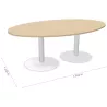 ENSEMBLE│Table tonneau│L200xP100│2 pieds│6-8 personnes