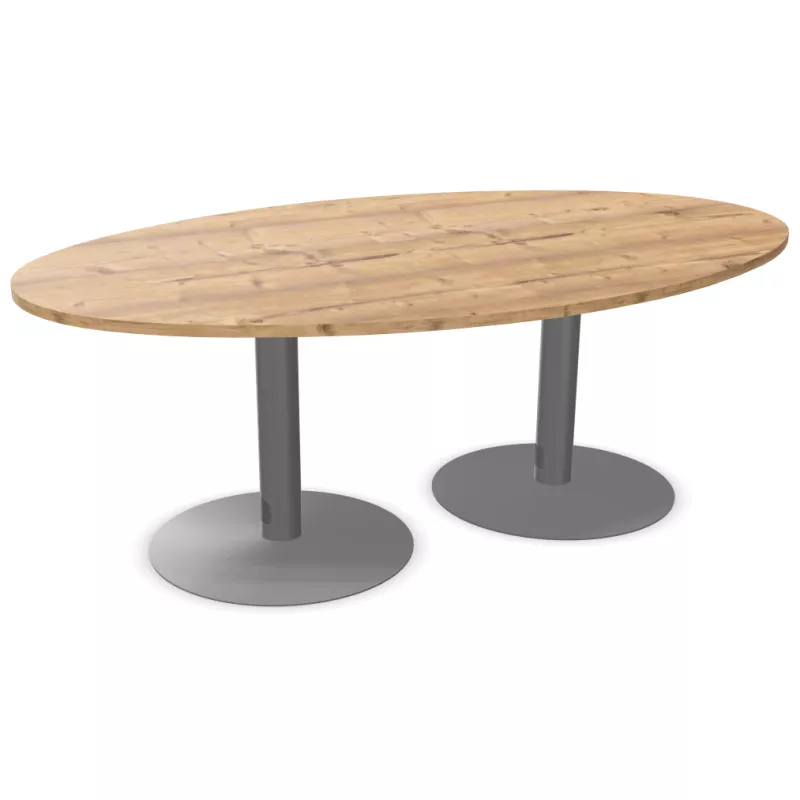 ENSEMBLE│Table tonneau│L200xP100│2 pieds│6-8 personnes
