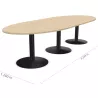 ENSEMBLE│Table ovale│L325xP120│3 pieds│10-12 personnes