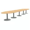 ENSEMBLE│Table ovale│L575xP120│5 pieds│18-22 personnes