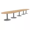ENSEMBLE│Table ovale│L575xP120│5 pieds│18-22 personnes