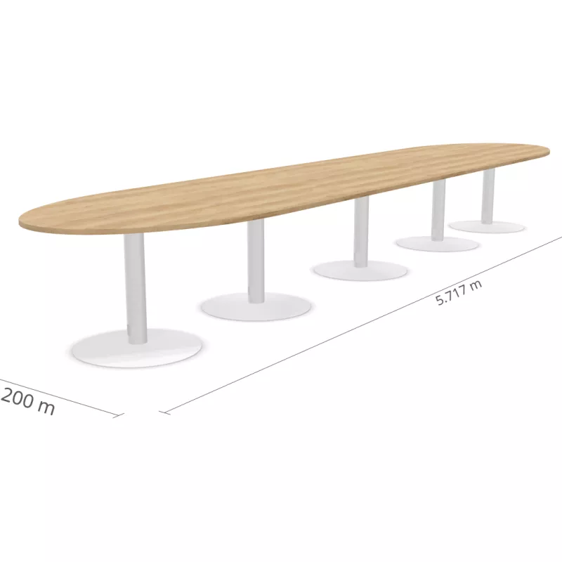 ENSEMBLE│Table ovale│L575xP120│5 pieds│18-22 personnes