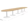 ENSEMBLE│Table ovale│L575xP120│5 pieds│18-22 personnes