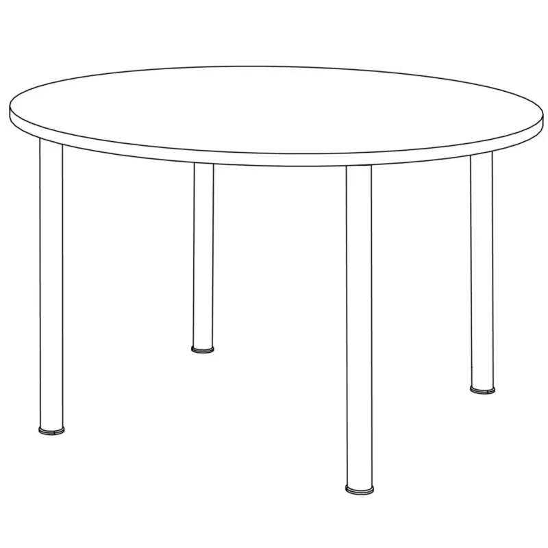 ENSEMBLE│Table ronde 4 pieds│100 cm│ 3-4 personnes