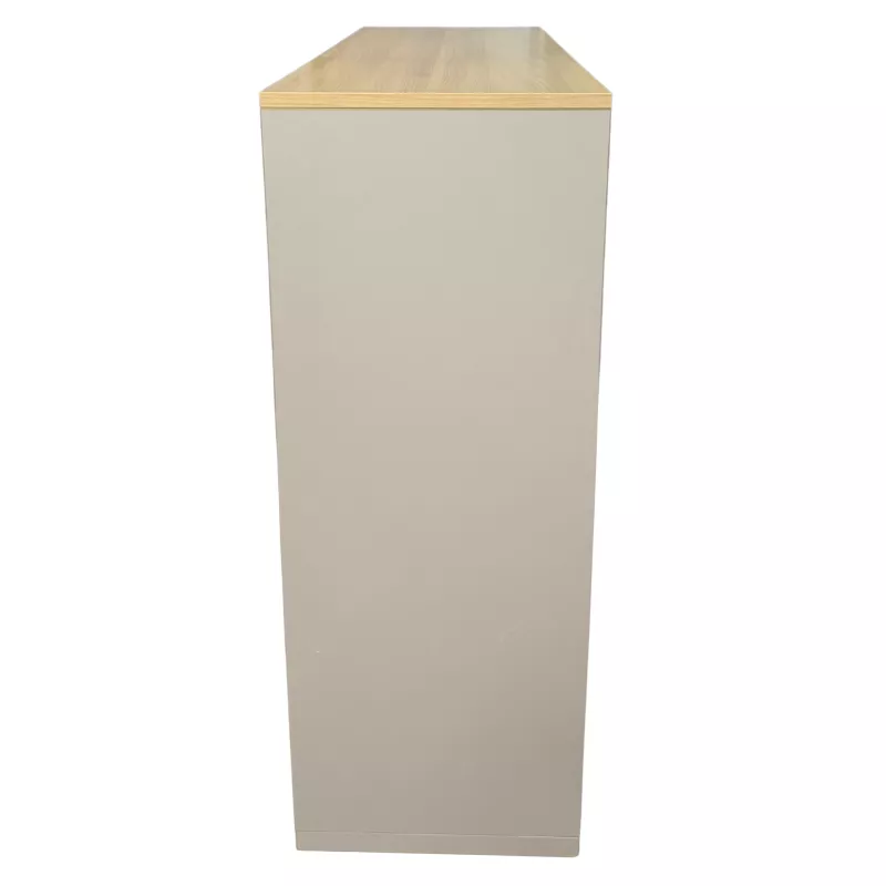 STEELCASE │Armoire rideau L 120 x H 117 cm│Gris Aluminium/Erable