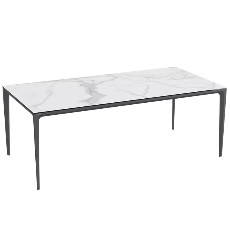 MALLORCA │Table rectangulaire 200x100 cm│Piètement Anthracite│Coloris à choix