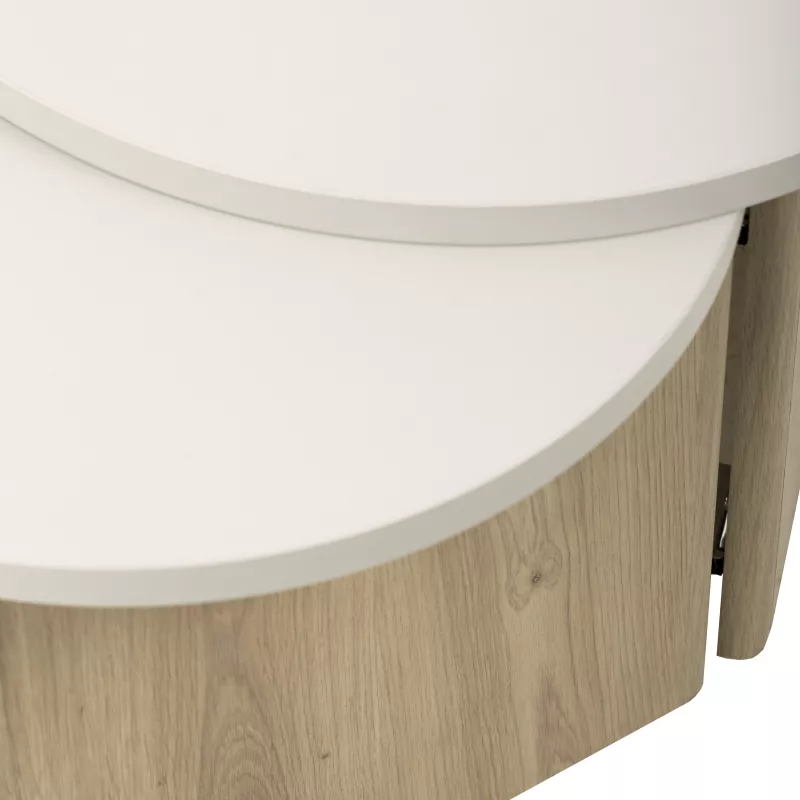 ECLYPSE│Table basse gigogne│60x96xh35/38 cm