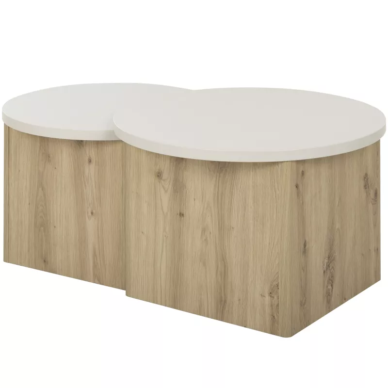ECLYPSE│Table basse gigogne│60x96xh35/38 cm