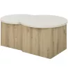 ECLYPSE│Table basse gigogne│60x96xh35/38 cm