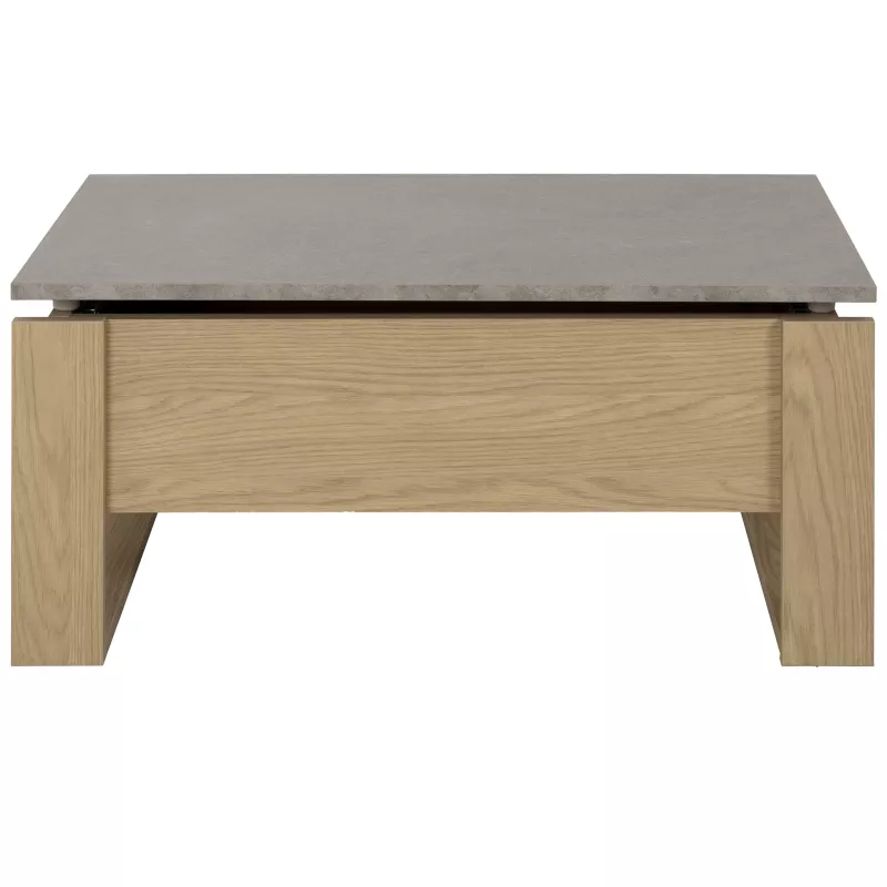 DENVER│Table basse relevante "Up&Down"│52x90xh40/52 cm│Chêne rockwood