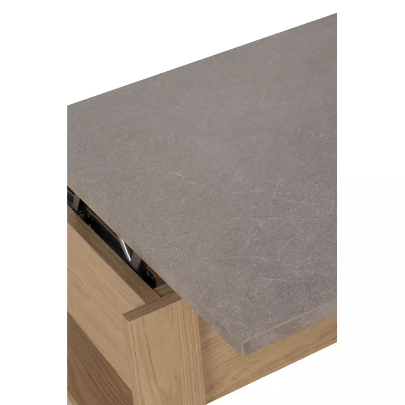 DENVER│Table basse relevante "Up&Down"│52x90xh40/52 cm│Chêne rockwood