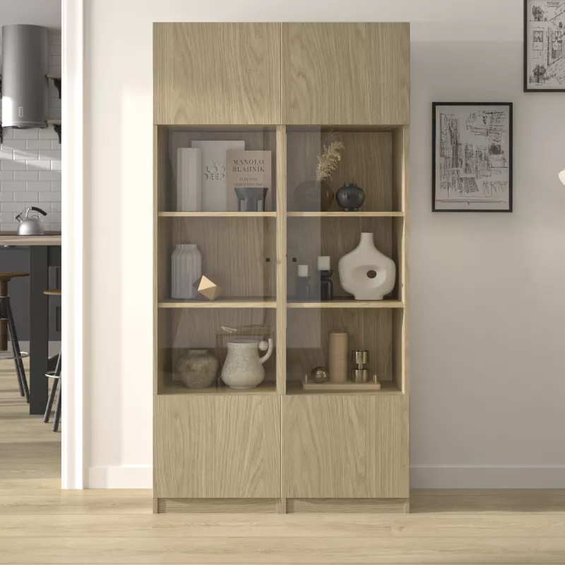 IRIS│Vitrine 1 porte verre│38x45xh172 cm