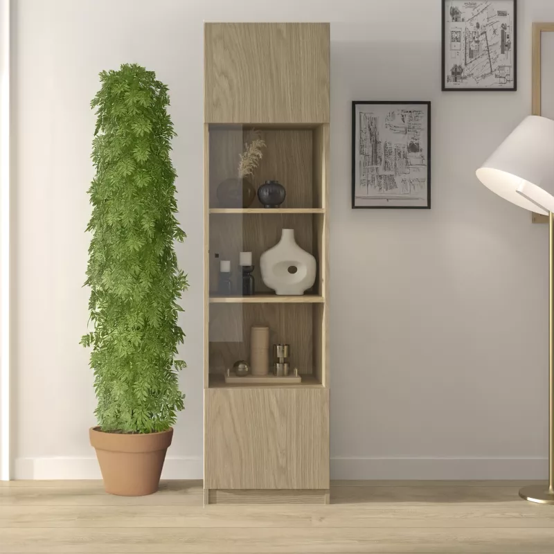 IRIS│Vitrine 1 porte verre│38x45xh172 cm